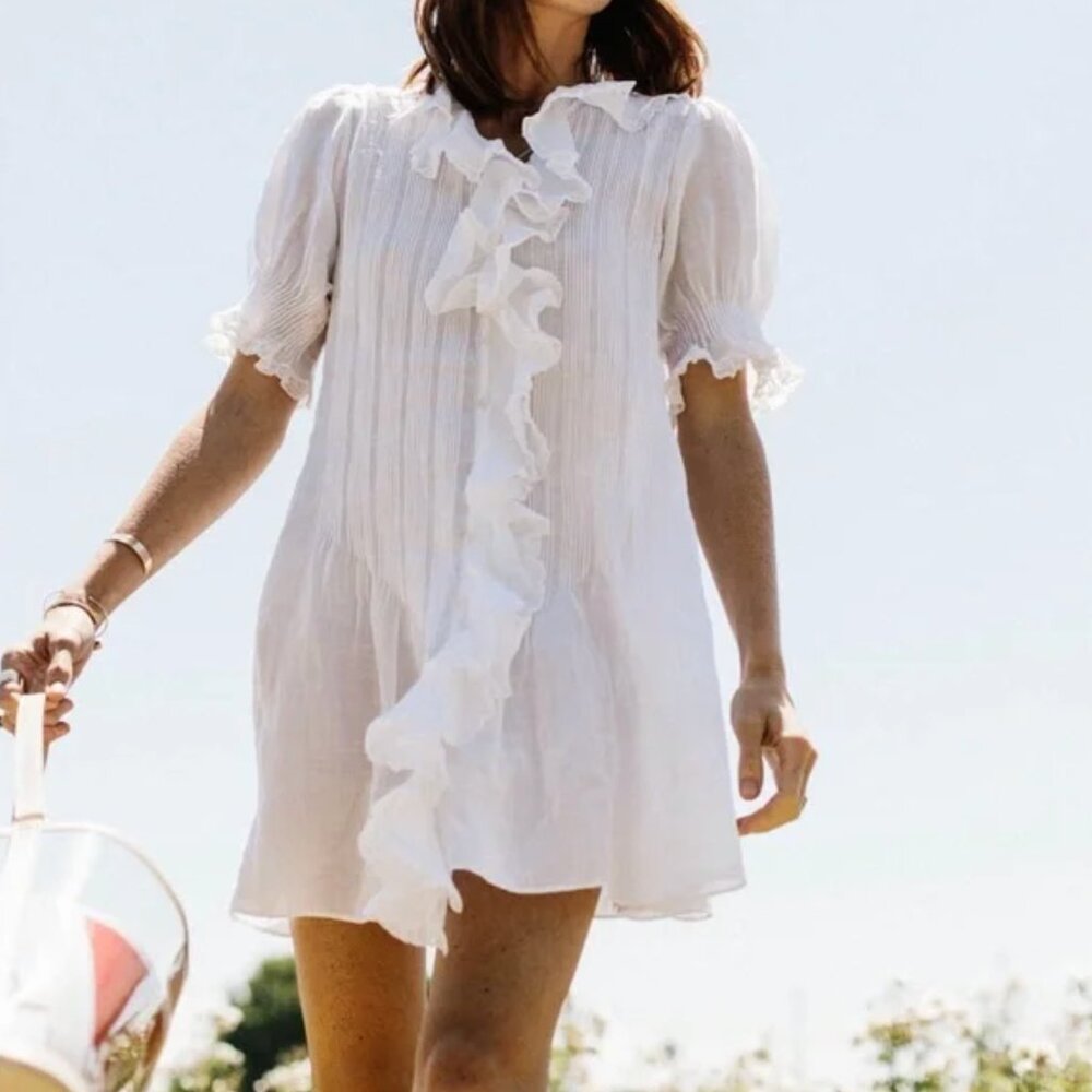 🤍 Doen Piper Dress in Salt size S